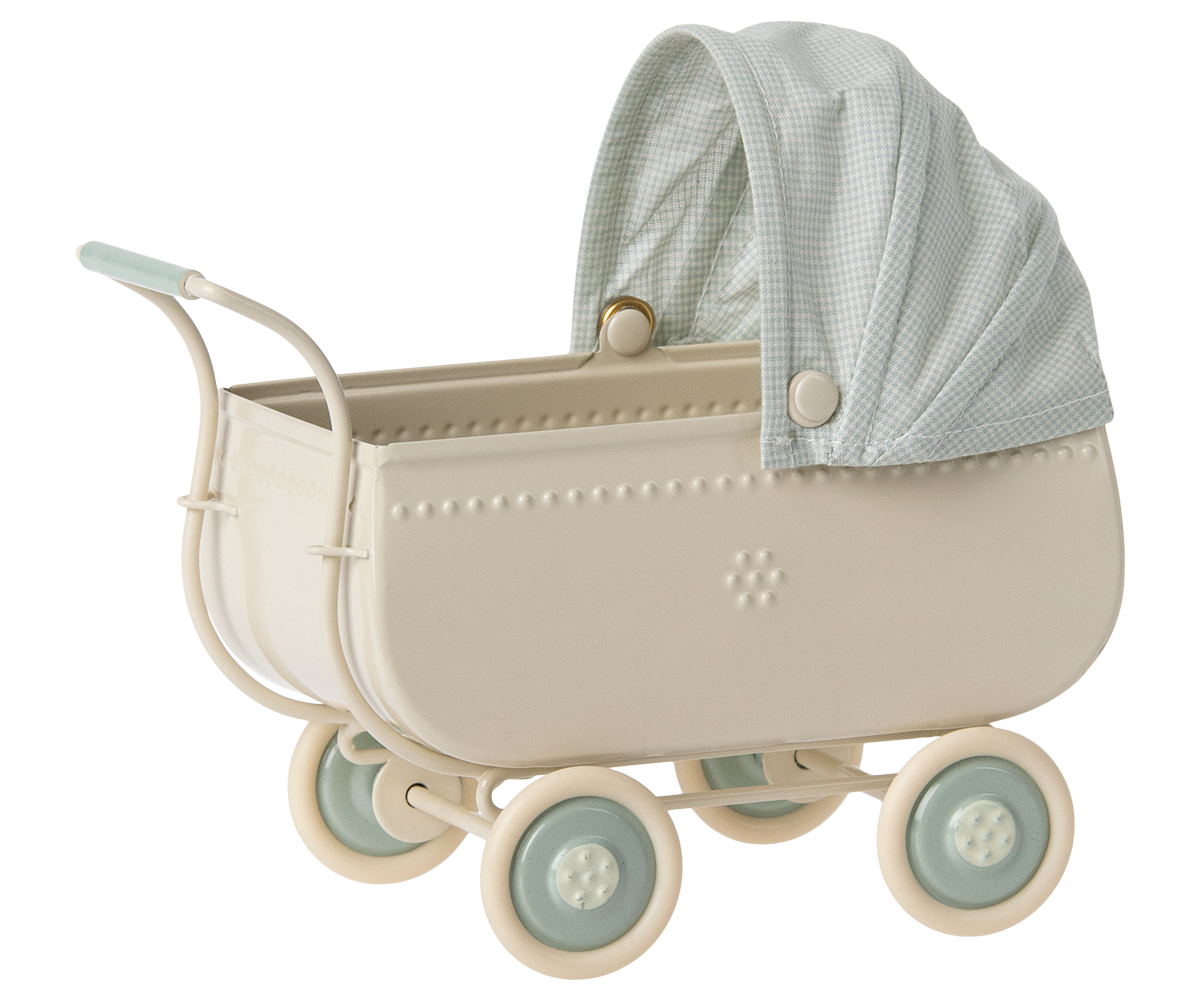 Maileg - Pram, Micro Blue
