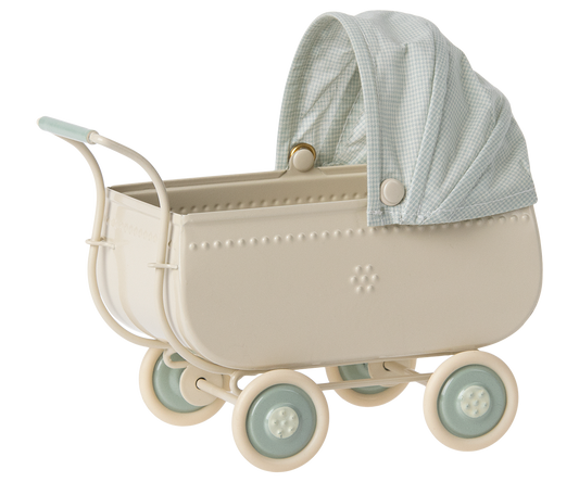 Maileg - Pram, Micro Blue