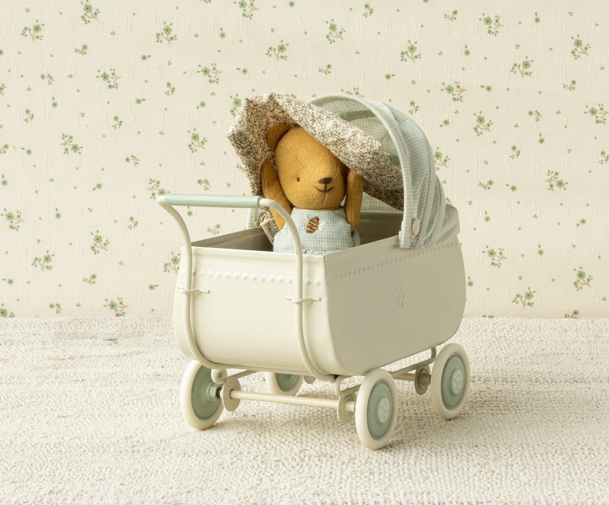 Maileg - Pram, Micro Blue