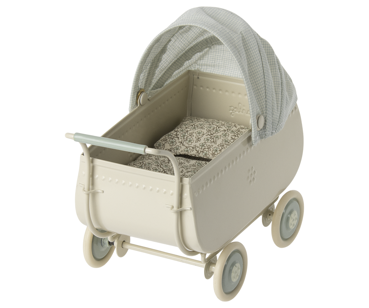 Maileg - Pram, Micro Blue