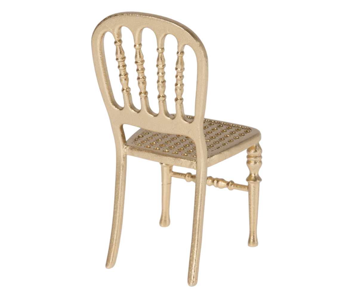 Maileg - Chair, Mouse - Gold