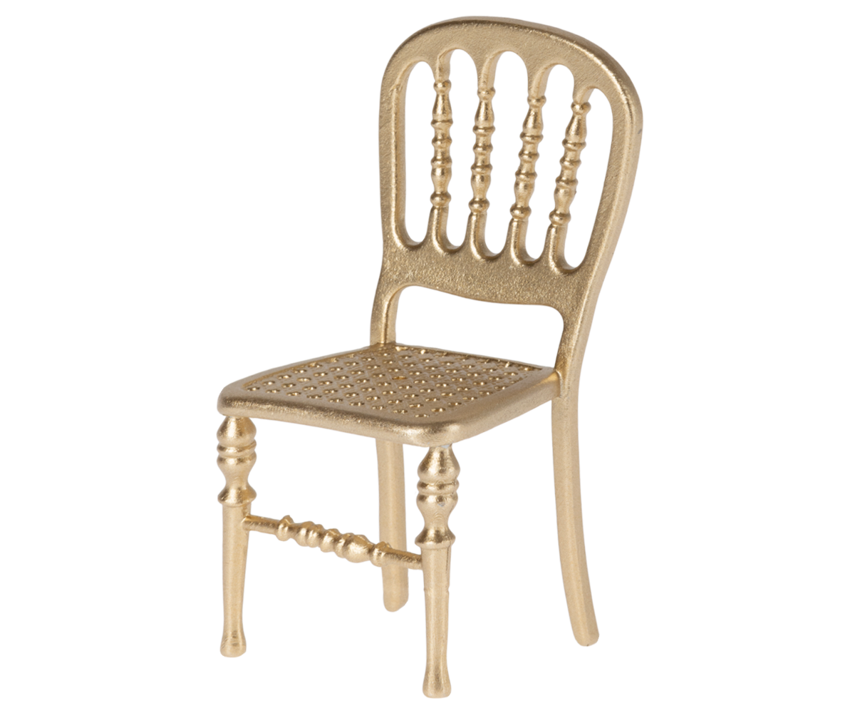 Maileg - Chair, Mouse - Gold