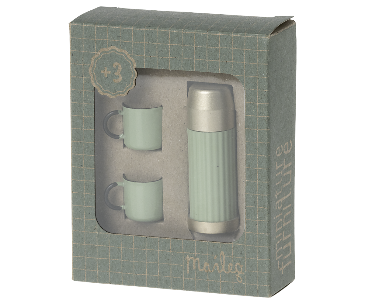 Maileg - Thermos and cups, Mouse - Mint