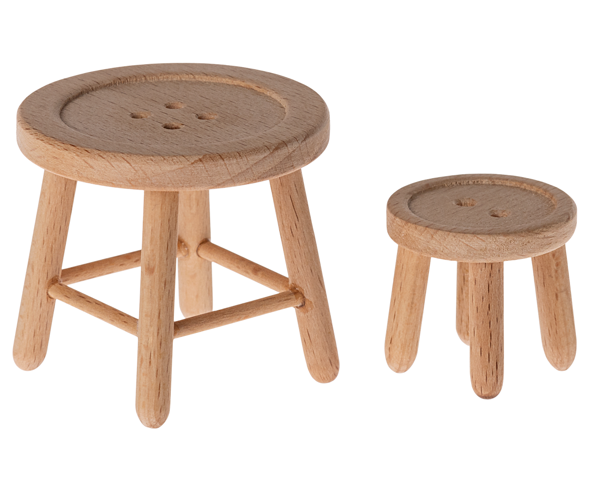 Maileg - Table and Stool Set - Mouse