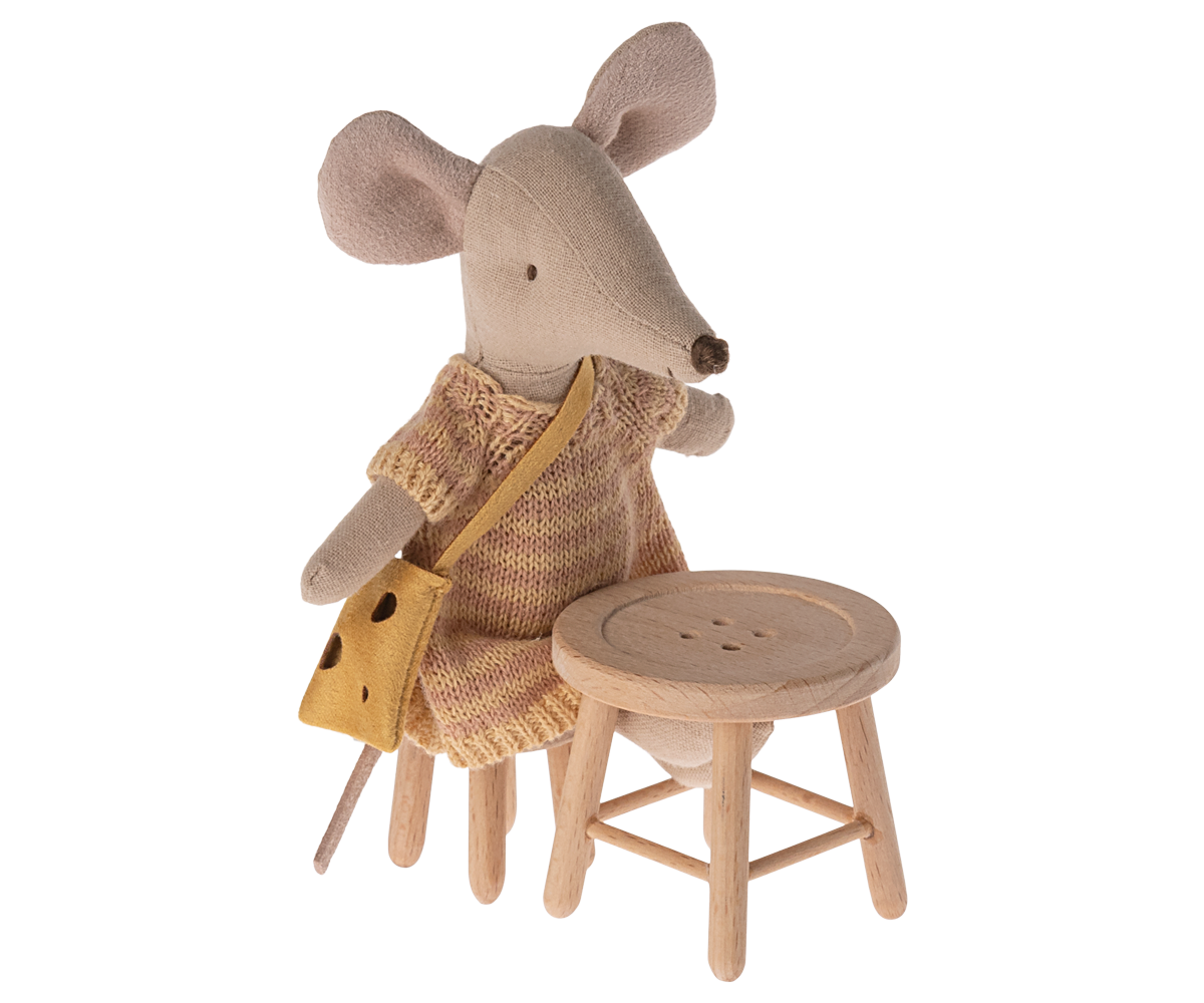 Maileg - Table and Stool Set - Mouse