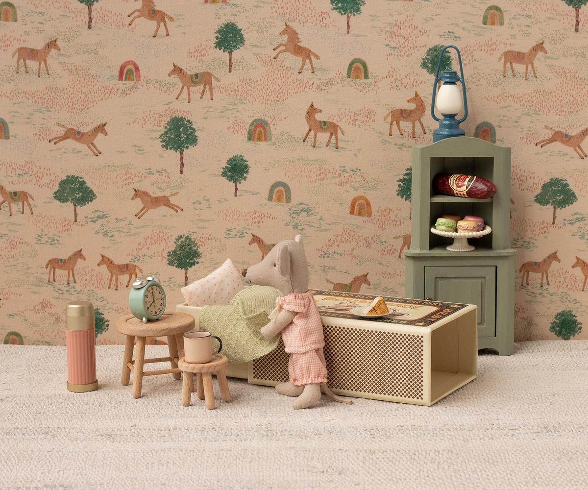 Maileg - Corner Cabinet, Mouse - Light Green