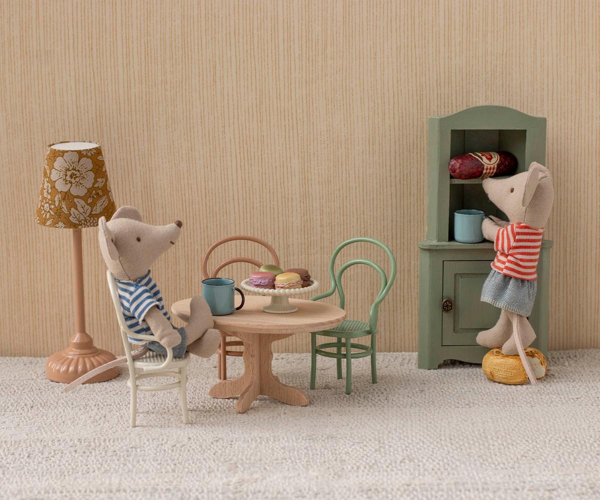 Maileg - Corner Cabinet, Mouse - Light Green