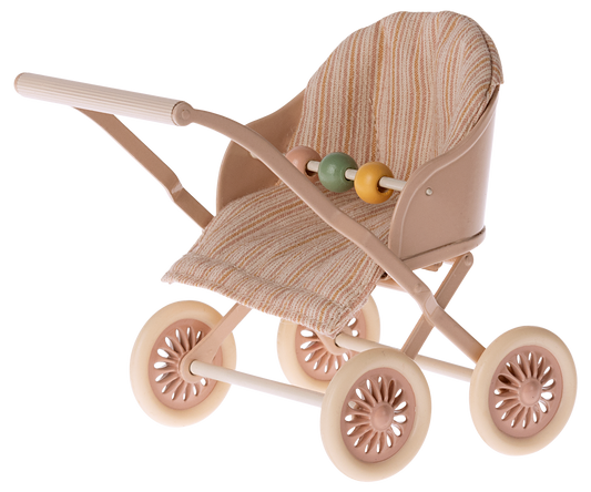 Maileg - Stroller Baby Mouse - Rose
