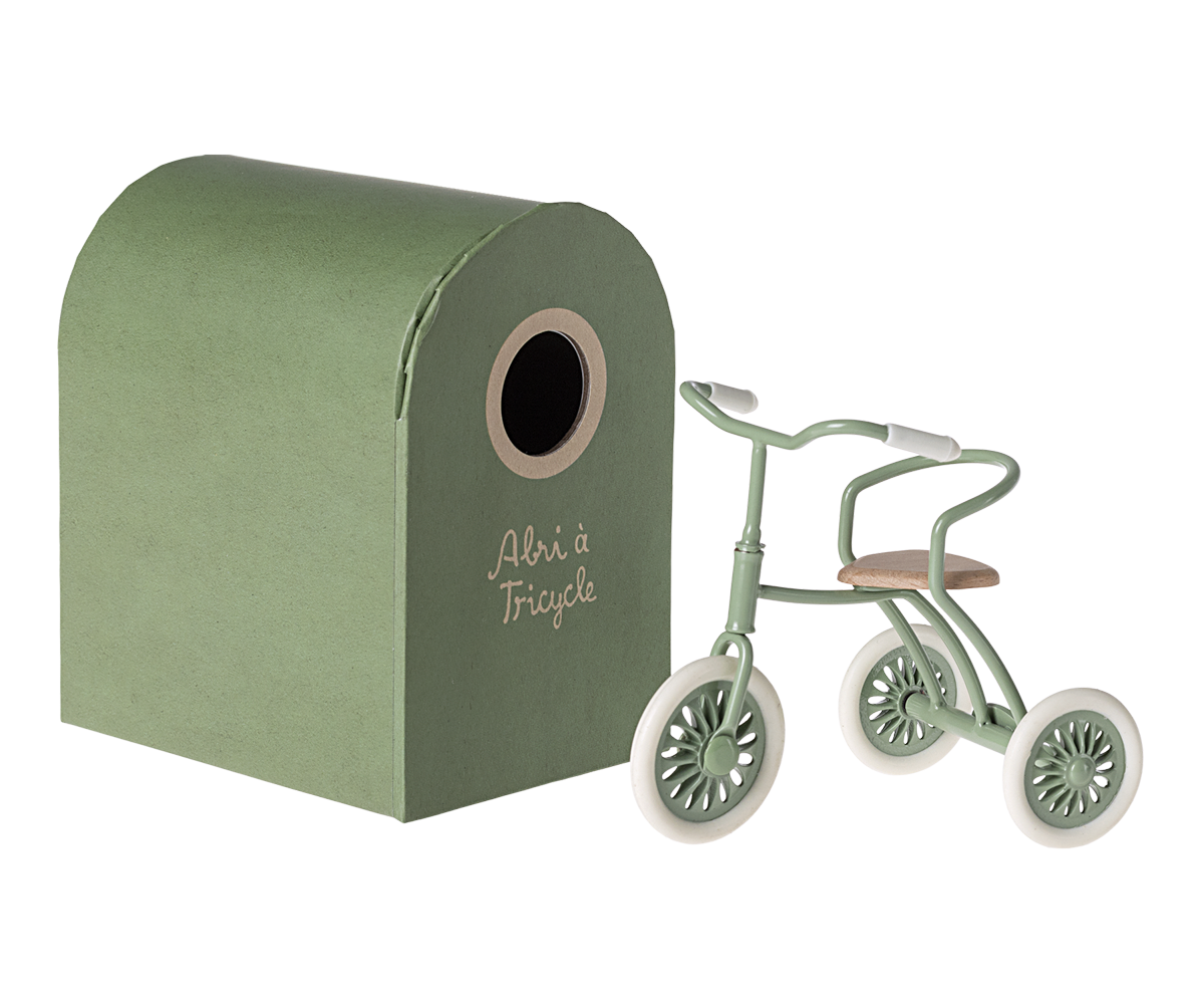 Maileg - Abri a Tricycle Mouse - Green