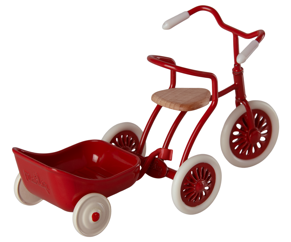 Maileg - Tricycle Hanger Mouse - Red