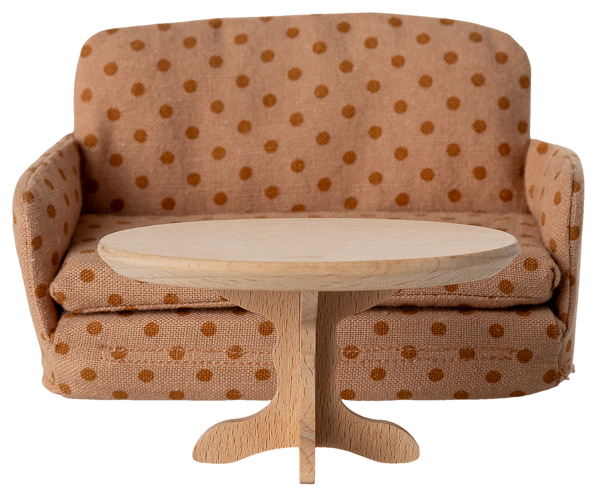 Maileg - Oval Coffee Table-Mouse - Nature