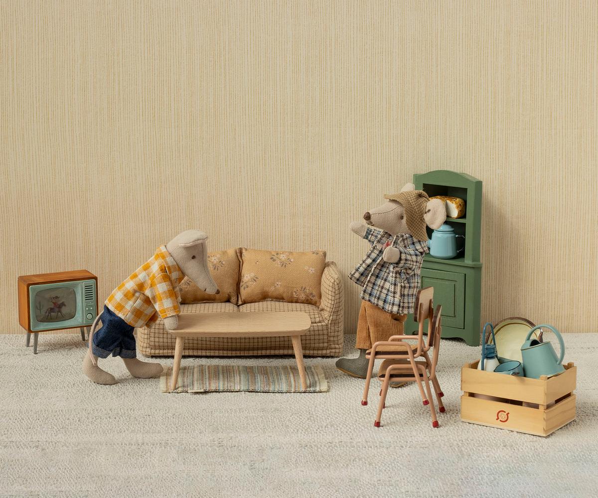 Maileg - Coffee Table, Mouse - Nature