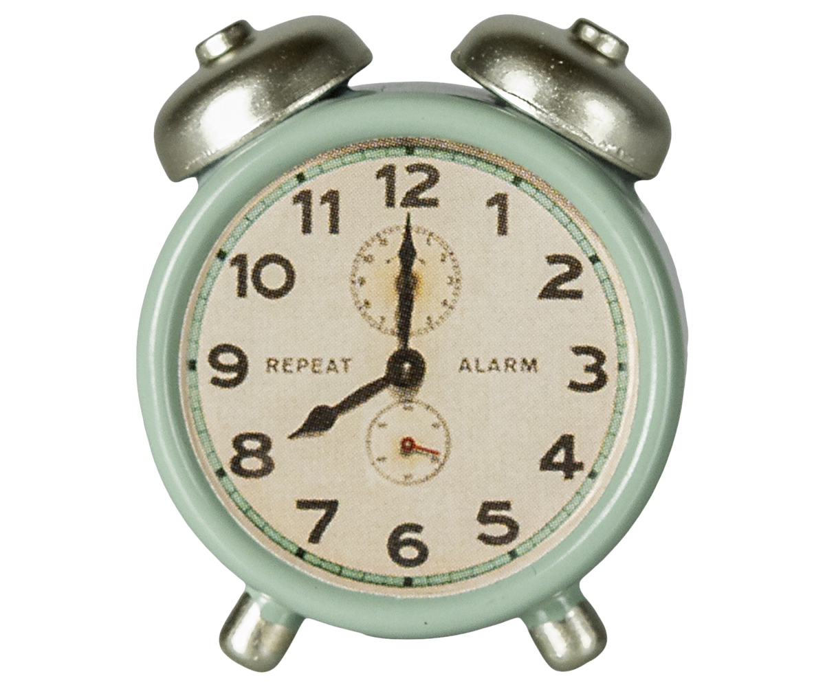 Maileg - Alarm Clock Mouse - Mint