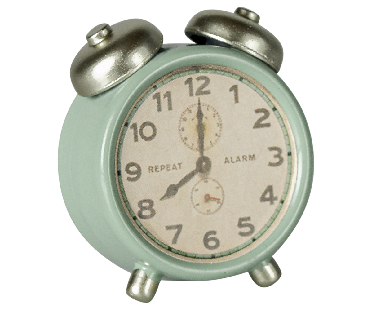 Maileg - Alarm Clock Mouse - Mint
