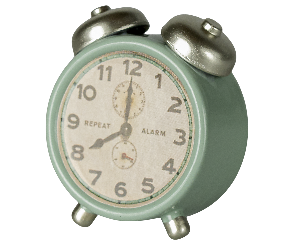 Maileg - Alarm Clock Mouse - Mint