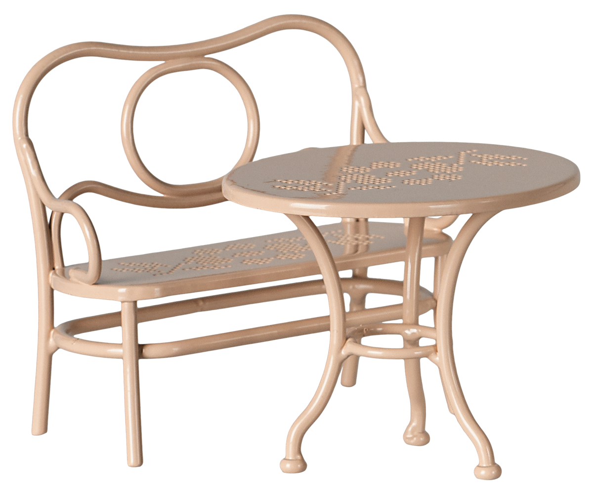 Maileg - Cafe Set,  Mouse, Big - Pale Pink