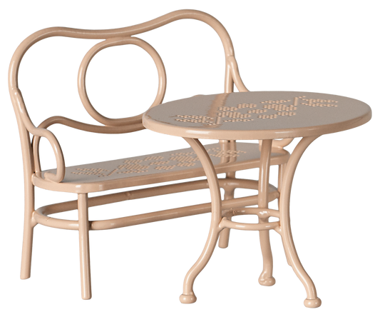 Maileg - Cafe Set,  Mouse, Big - Pale Pink