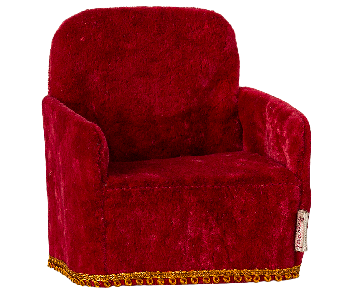 Maileg - Folding Chair, Mouse - Red