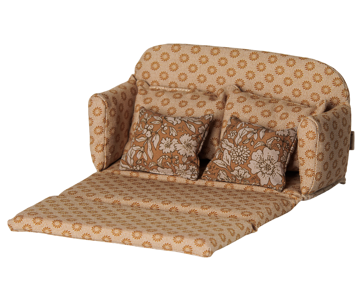 Maileg - Sofa Bed, Mouse - Large - Ocher