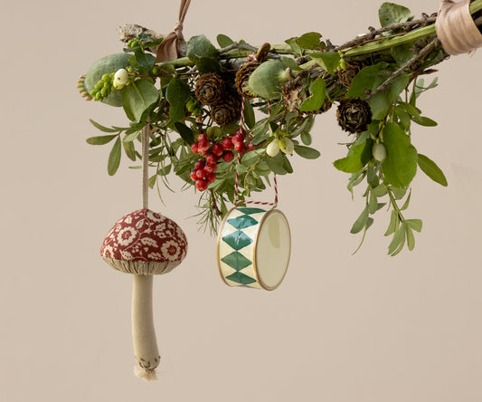 Maileg - Metal Ornament - Small Drum - Red