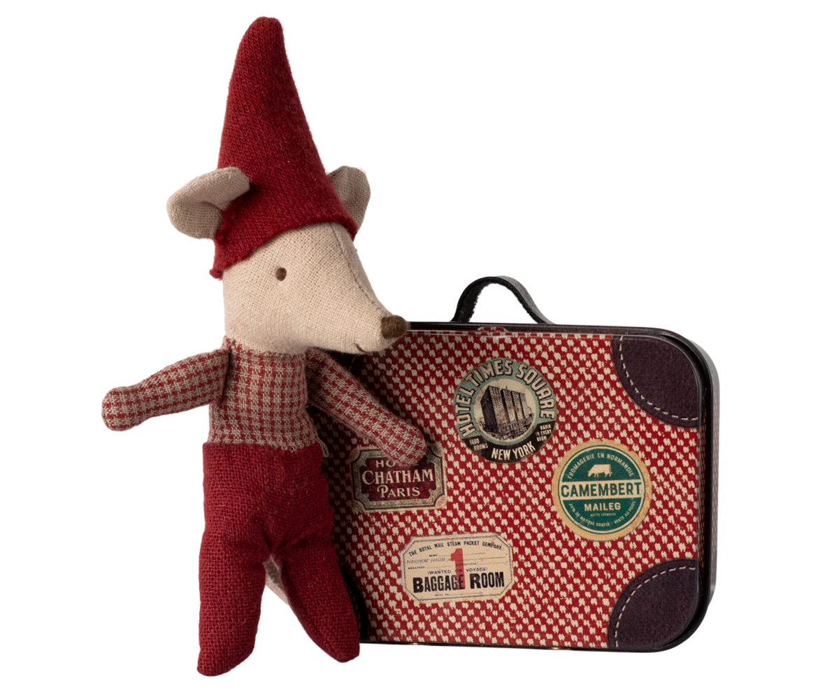 Maileg - Christmas Mouse - Baby In Suitcase