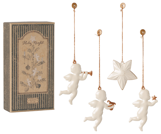 Metal Ornament Gift Set - Holy Night - Off White