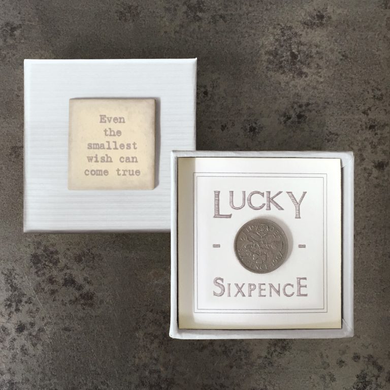 East of India - Boxed Lucky Sixpence - Even The Smallest Wish Can Come True