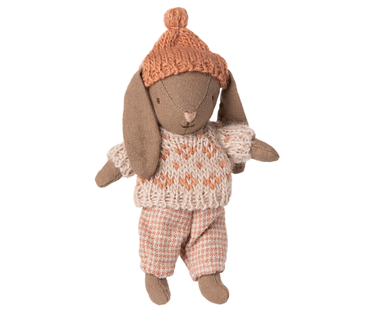 Maileg - Winter Bunny Micro - Brown-Rose