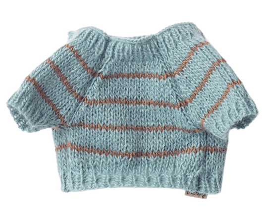 Maileg - Puppy Supply Small Knitted Sweater - Dusty Blue