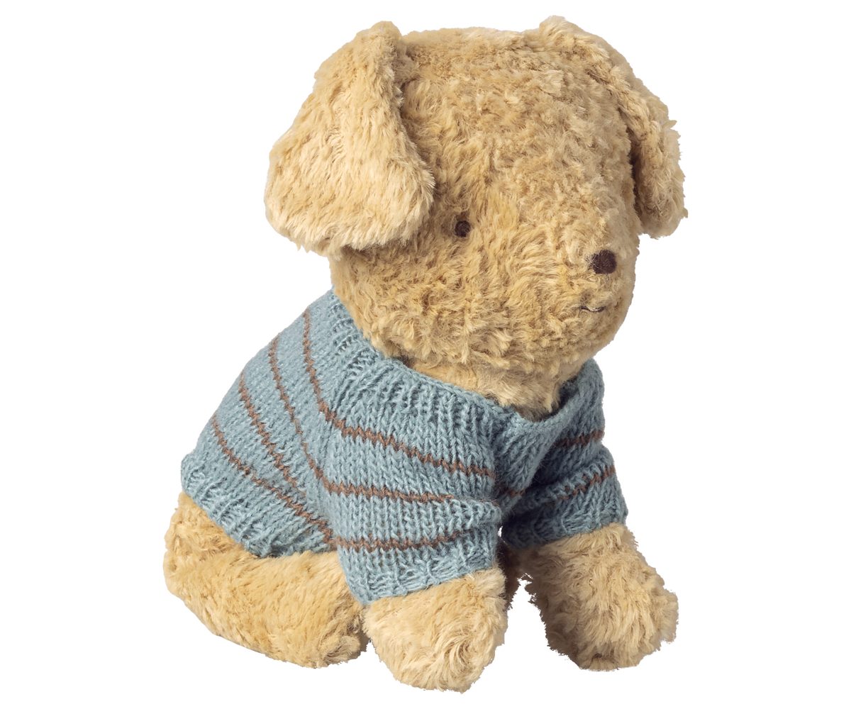 Maileg - Puppy Supply Small Knitted Sweater - Dusty Blue
