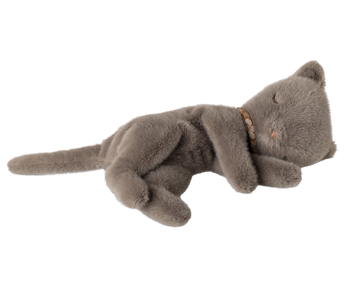 Maileg - Sleeping Kitten Plush Small - Grey