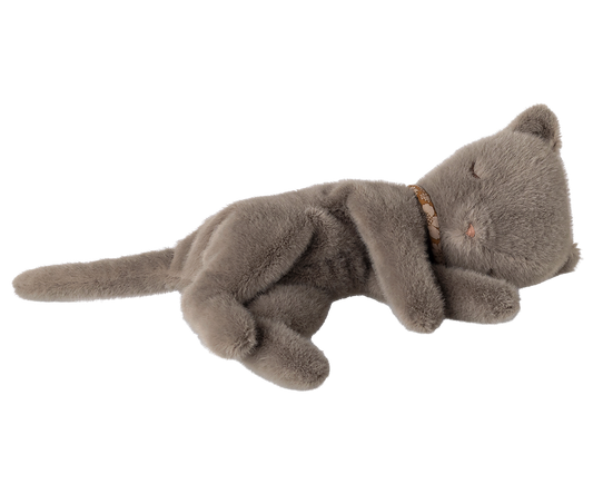 Maileg - Sleeping Kitten Plush Small - Grey