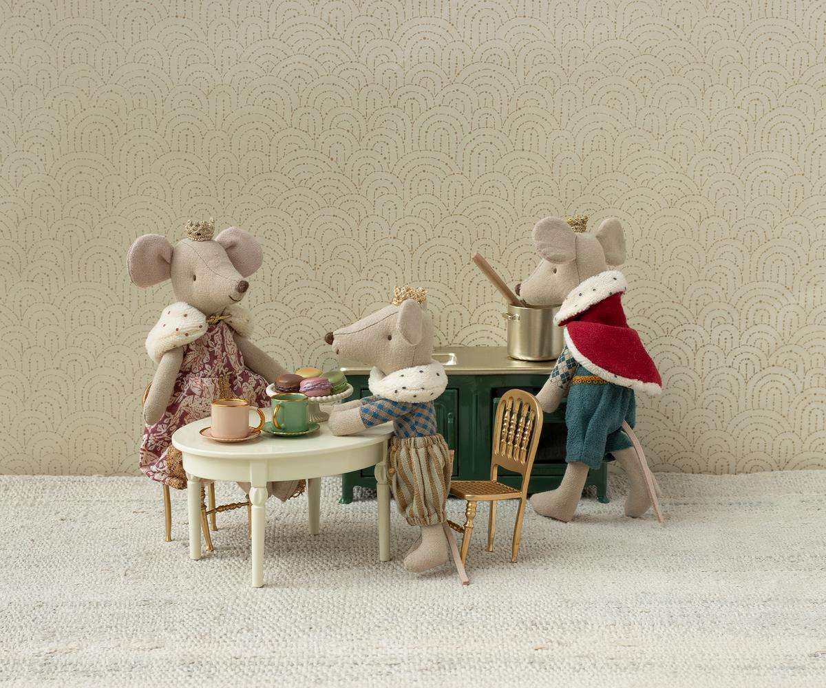 Maileg - Chair, Mouse - Gold