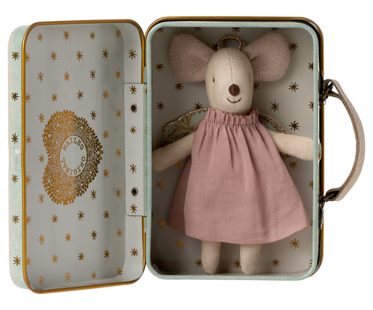 Maileg - Angel Mouse In Suitcase, Little Sister
