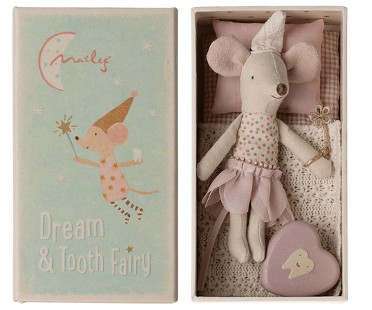 Maileg - Tooth Fairy Mouse, Little Sister in Matchbox