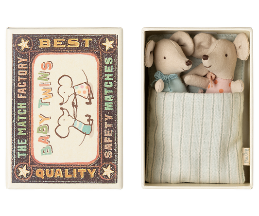 Maileg - Twins Baby Mice in Matchbox