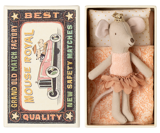 Maileg - Princess Mouse, Little Sister in Matchbox