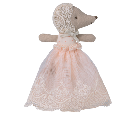 Maileg - Baby Mouse In Gown - Powder