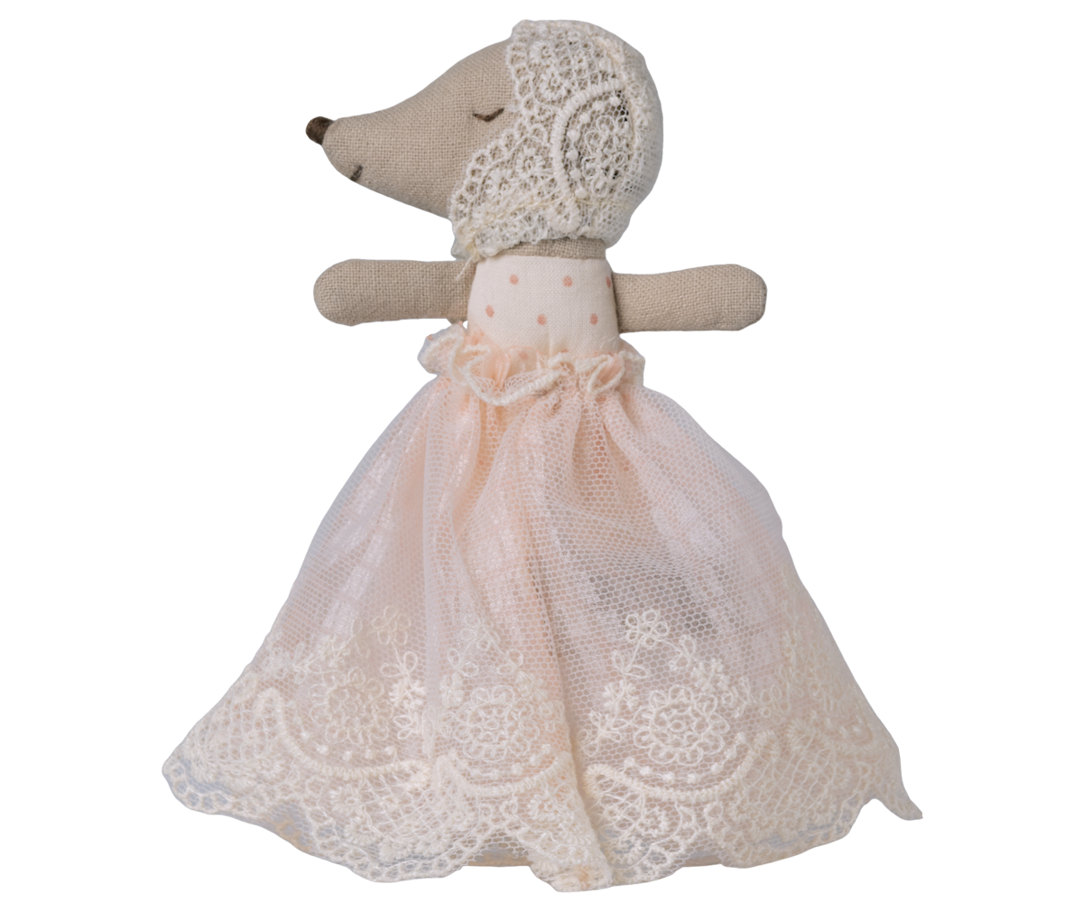 Maileg - Baby Mouse In Gown - Powder