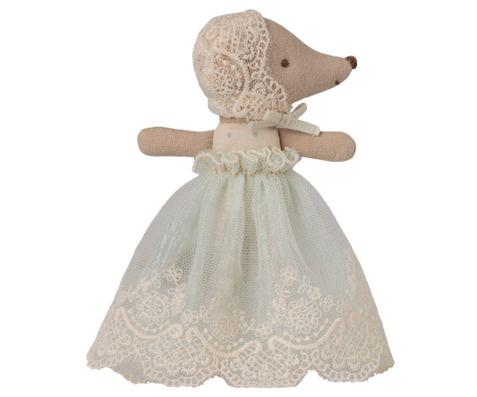 Maileg - Baby Mouse in Gown - Mint