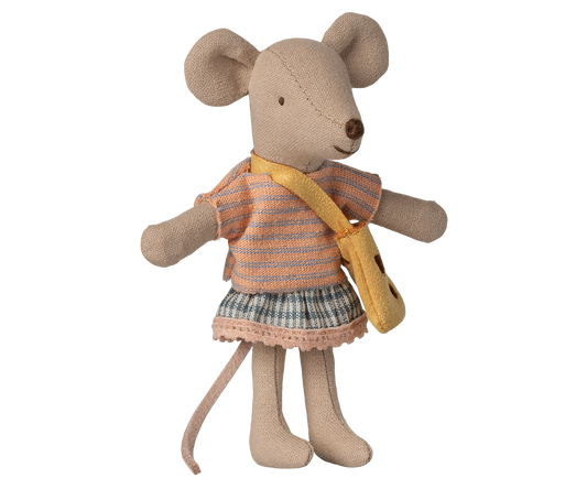 Maileg - Little Sister, Mouse with Bag