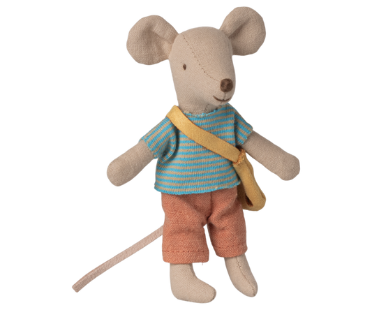 Maileg - Little Brother, Mouse with Bag