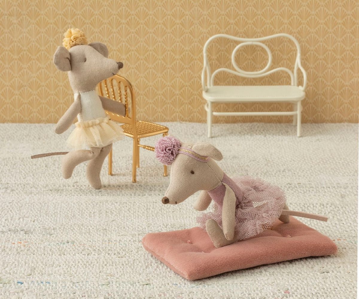 Maileg - Ballerina mouse Little Sister - Off White
