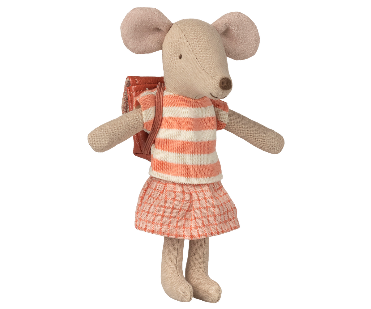 Maileg - Tricycle Mouse, Big sister - Coral