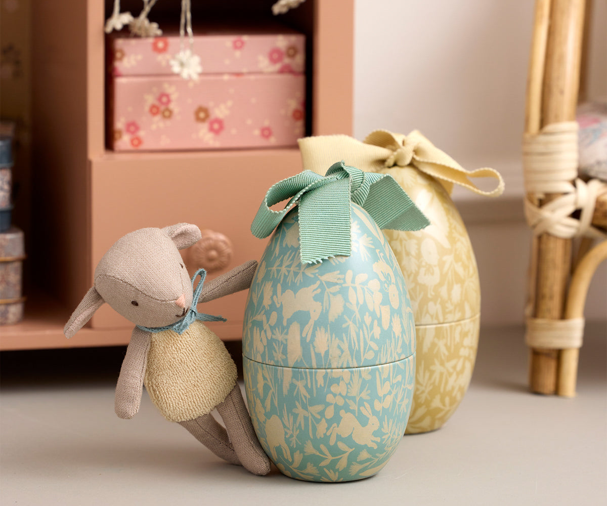 Maileg - Easter Egg with Micro Lamb Small - Dusty Mint