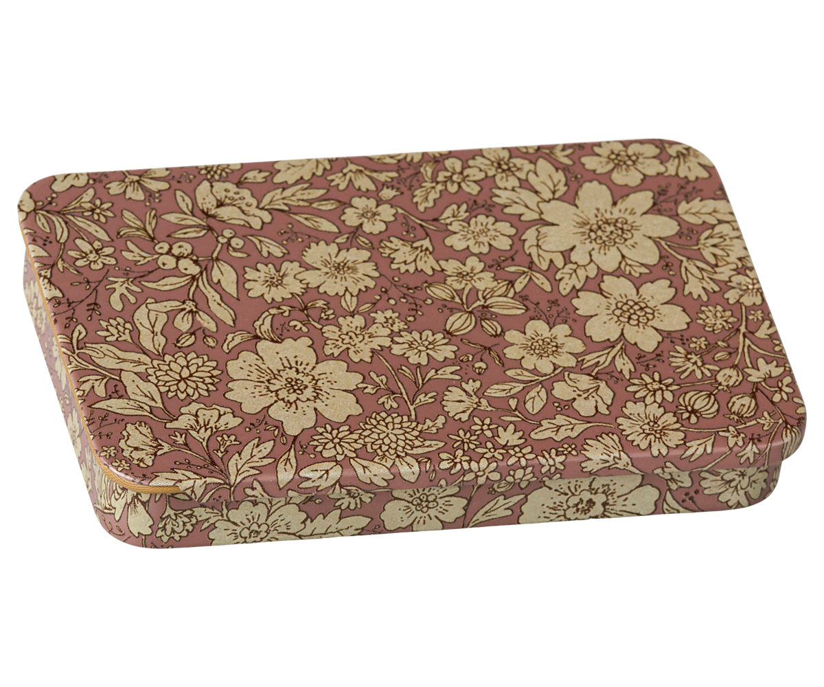 Maileg - Metal Box With Sliding Lid - Blossom - Heather