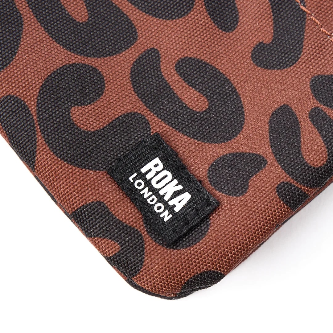 Roka - Carnaby Scarlet Leopard Print Recycled Canvas - Small