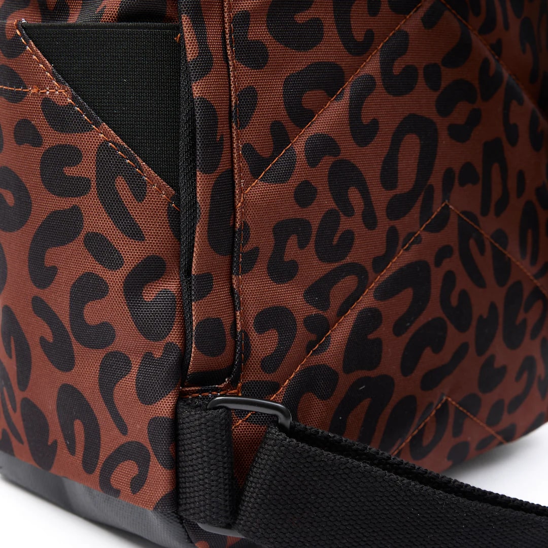 Roka - Scarlet Leopard Print Canfield B Recycled Canvas - Small