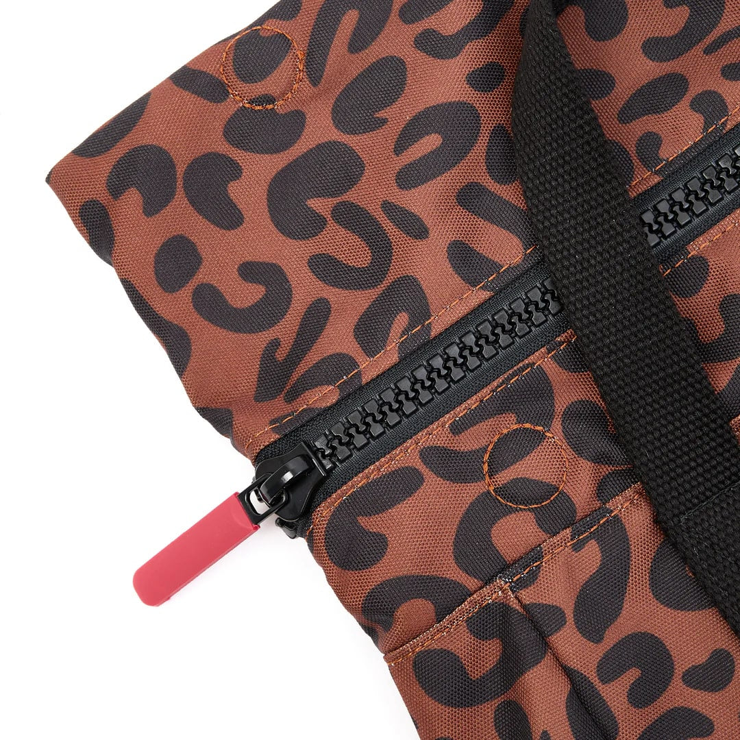 Roka - Scarlet Leopard Print Canfield B Recycled Canvas - Small