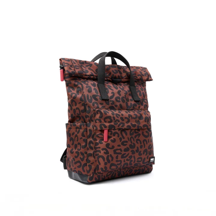 Roka - Scarlet Leopard Print Canfield B Recycled Canvas - Small